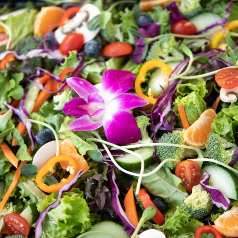 a bowl of fruit and vegetable salad